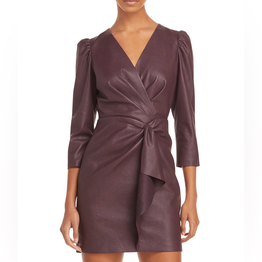 Rebecca Taylor vegan leather midi dress size 2